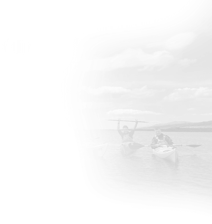 two-people-riding-kayak-grayscale